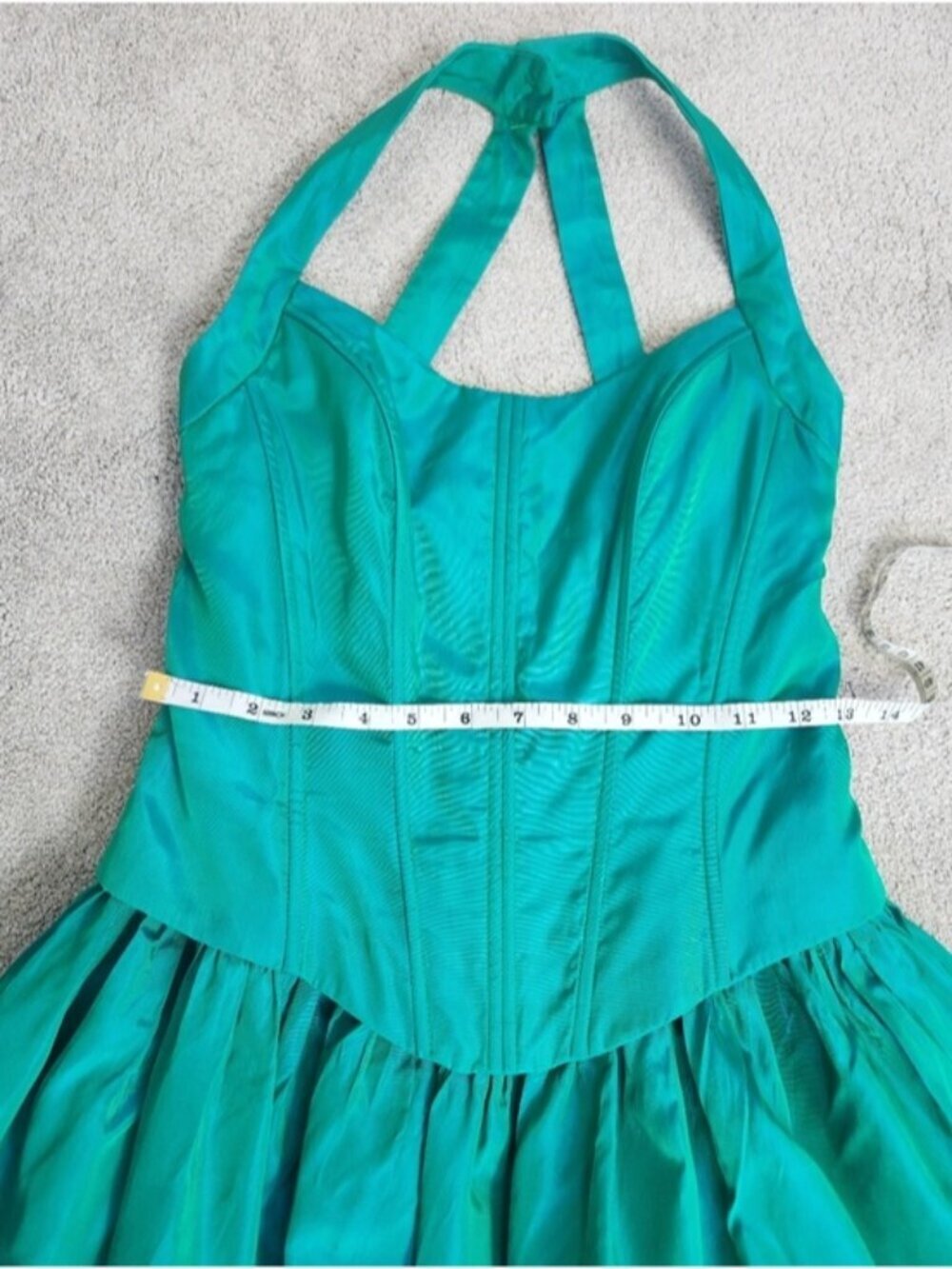 VTG Gunne &Sax Jessica McClintock Basque Waist Grad Dress Size 5/6 Fit Small 80s - Picture 11 of 16